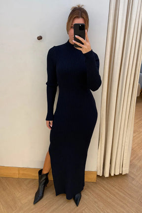 Vestido Tricot Longo Cibele Preto
