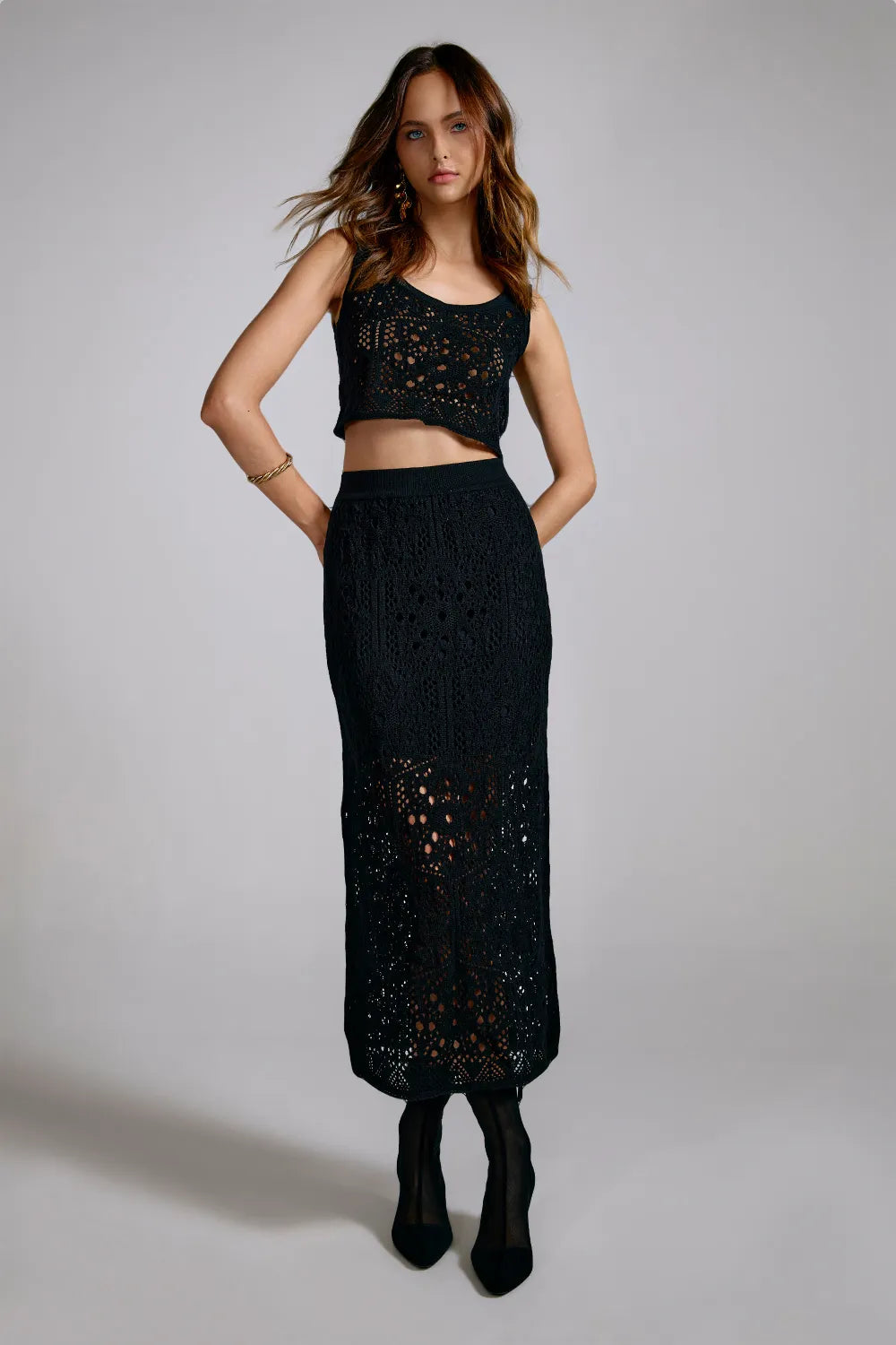 Conjunto Tricot Olivia Preto