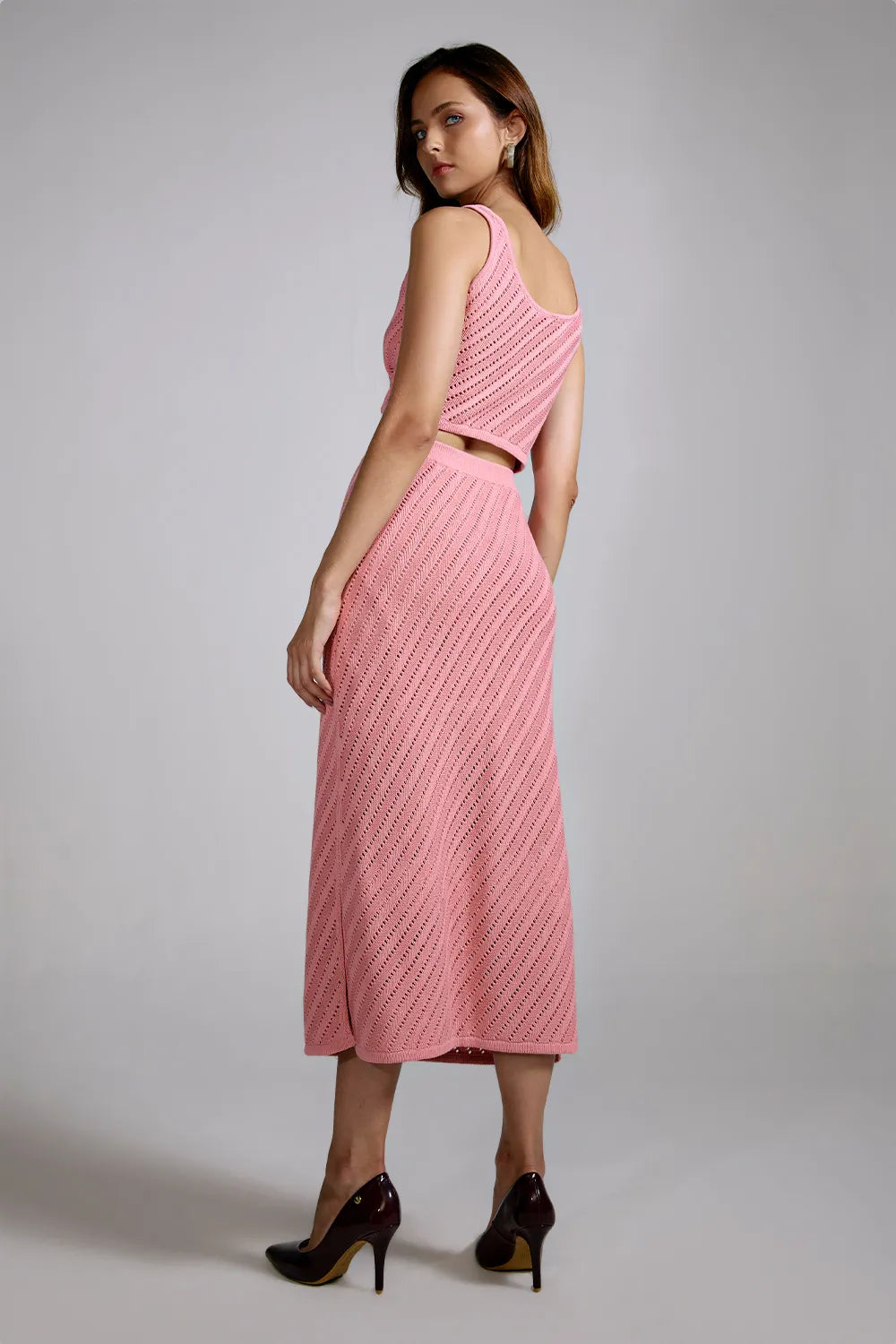 Conjunto Tricot Martina Pink Chá