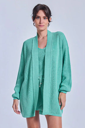 Casaco Tricot Carina Verde Jelly